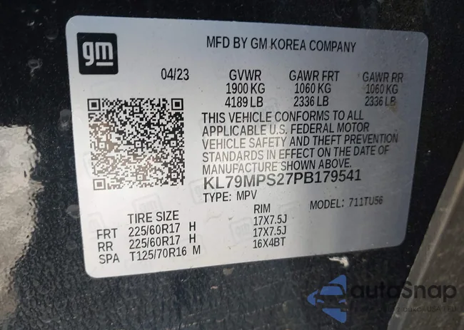 KL79MPS27PB179541: 44148972