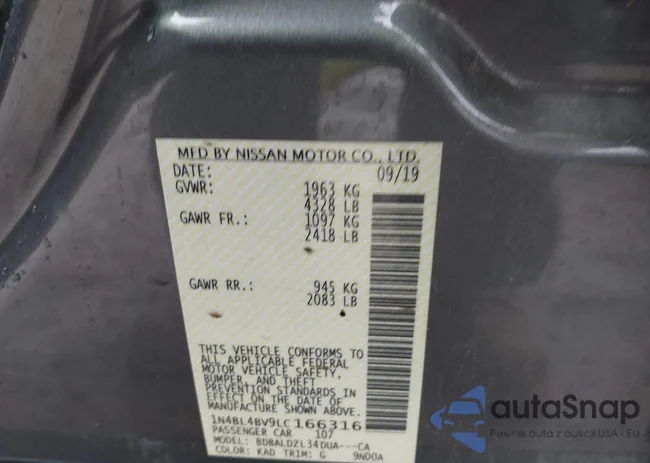 1N4BL4BV9LC166316: 44148981