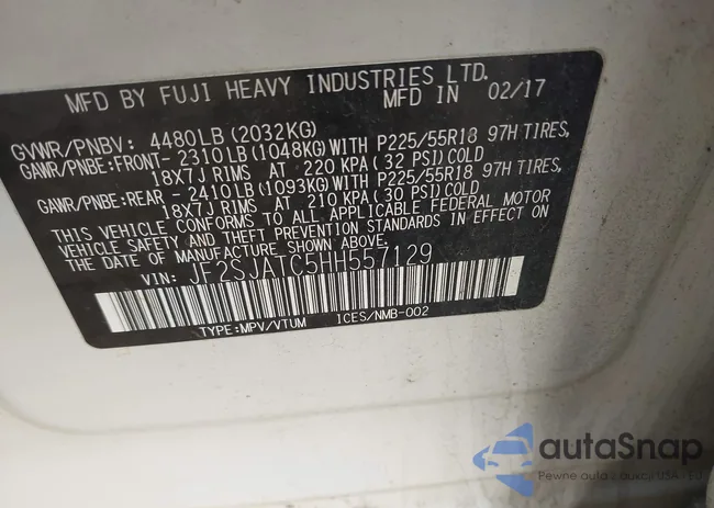 JF2SJATC5HH557129: 44149033