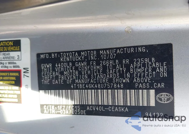 4T1BE46K48U757848: 44148418