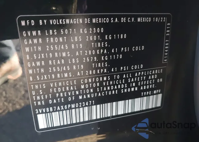 3VV8B7AX6PM023471: 44149526