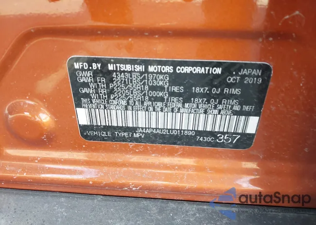 JA4AP4AU2LU011890: 44149574