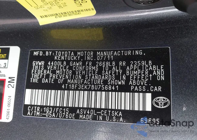 4T1BF3EK7BU756841: 44149602