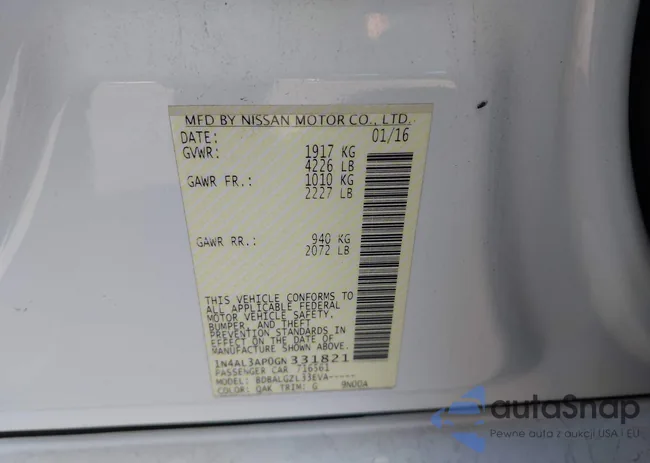 1N4AL3AP0GN331821: 44149610