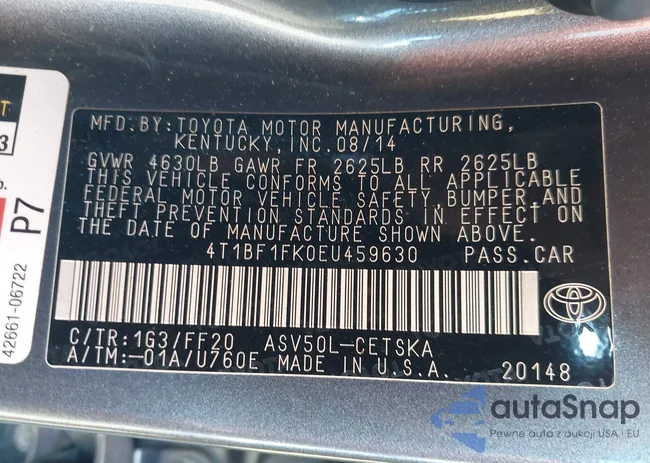 4T1BF1FK0EU459630: 44149653