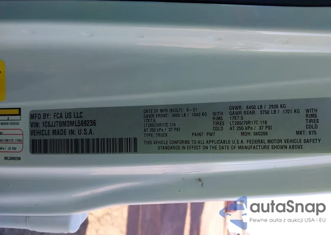 1C6JJTBM3ML589236: 44149659