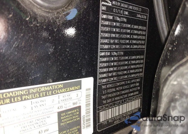 SADCL2FX1JA294593: 44149664