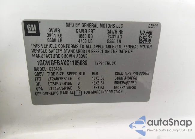 1GCWGFBAXC1105089: 44149672