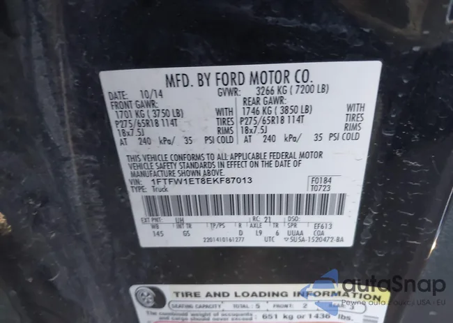 1FTFW1ET8EKF87013: 44149679