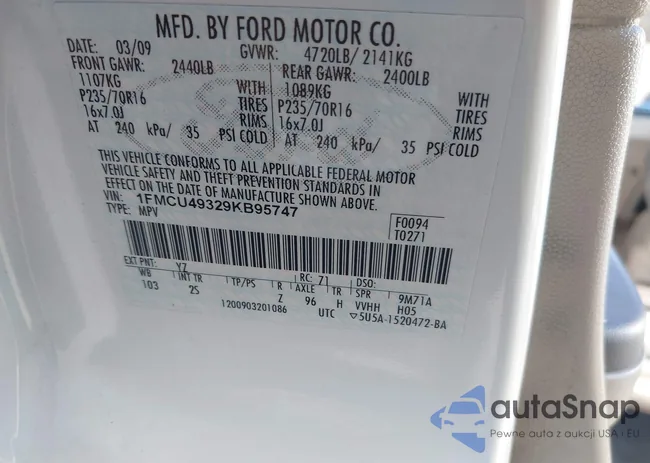 1FMCU49329KB95747: 44149680