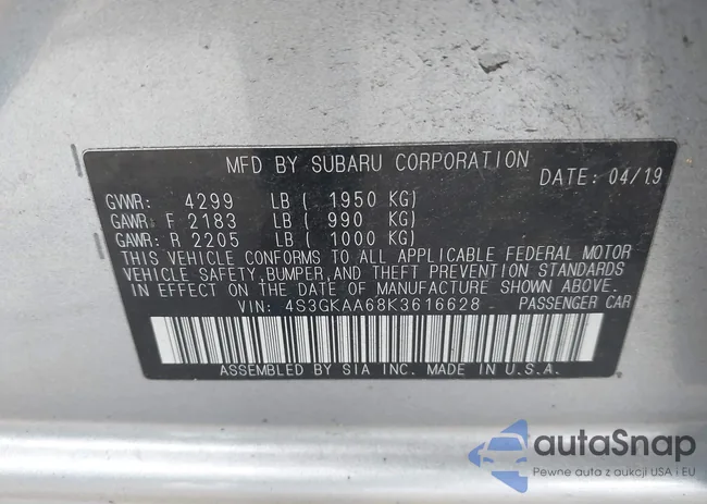 4S3GKAA68K3616628: 44149714