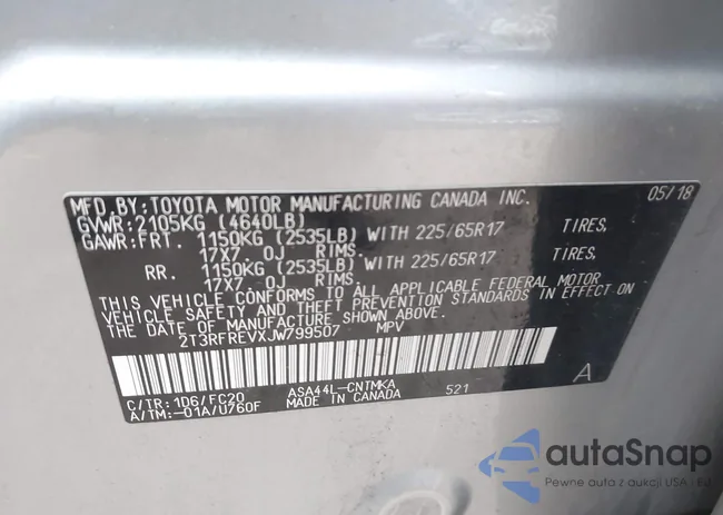 2T3RFREVXJW799507: 44149744