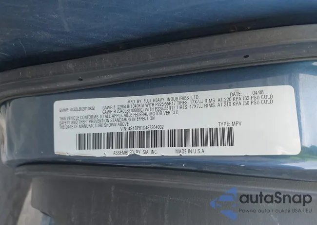 4S4BP61C487364002: 44149833