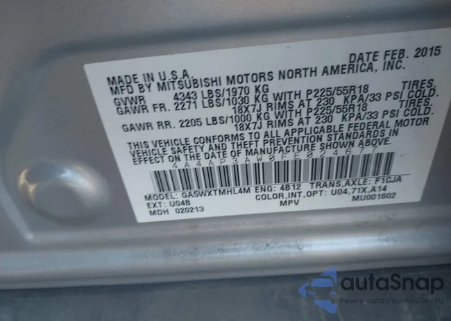 4A4AP3AW0FE024677: 44149849