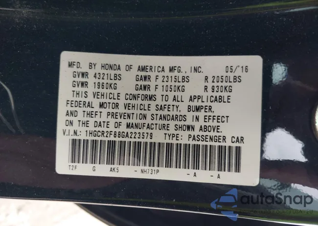 1HGCR2F88GA223579: 44149961