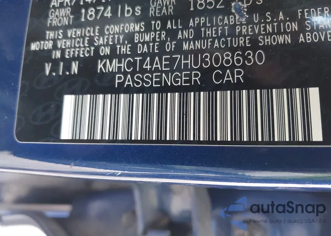 KMHCT4AE7HU308630: 44149993