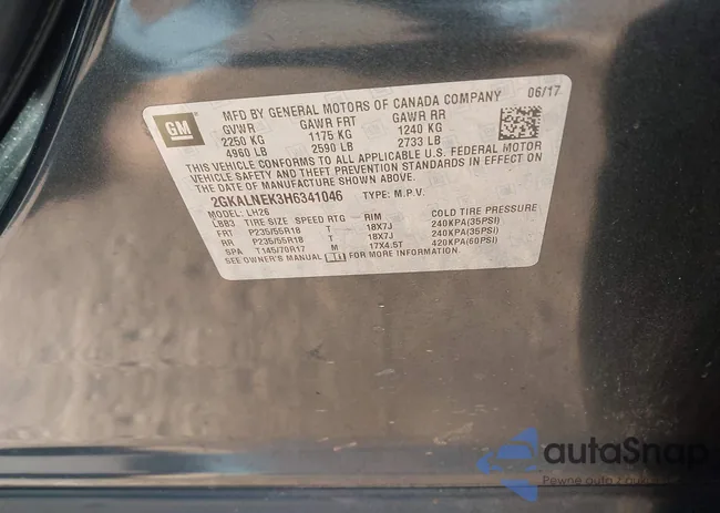 2GKALNEK3H6341046: 44149086