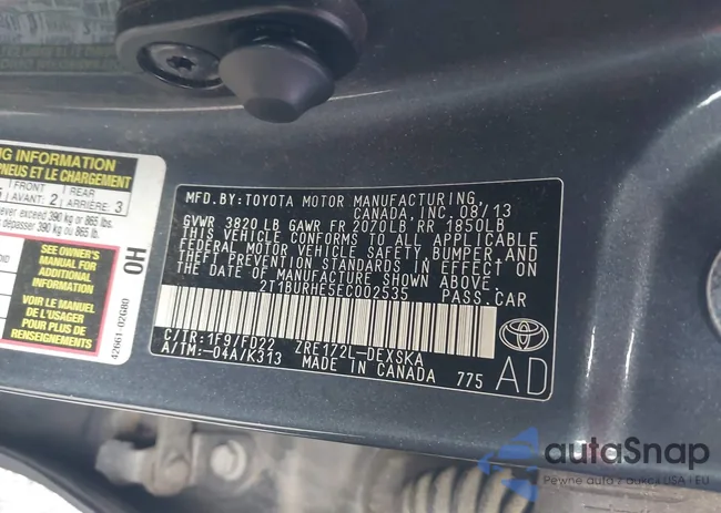 2T1BURHE5EC002535: 44149121