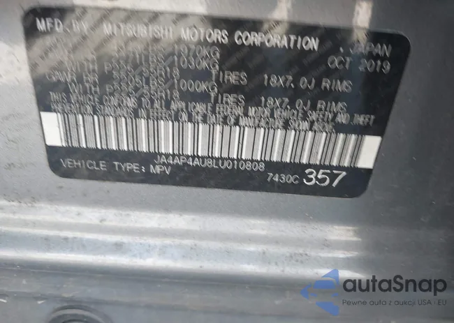 JA4AP4AU8LU010808: 44149133