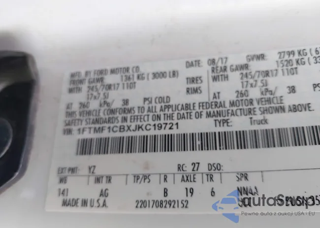 1FTMF1CBXJKC19721: 44149166