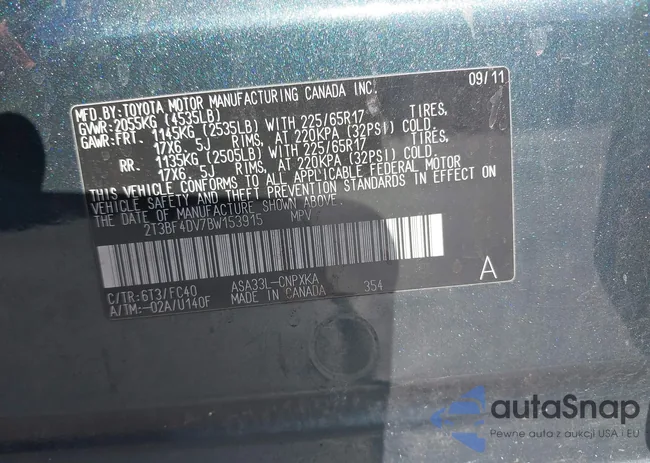 2T3BF4DV7BW153915: 44149209