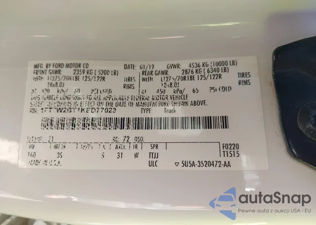 1FT7W2BT1KED77023: 44149375