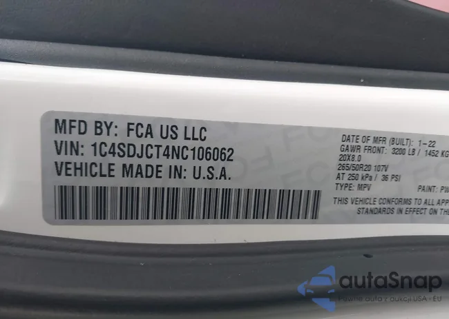 1C4SDJCT4NC106062: 44149381