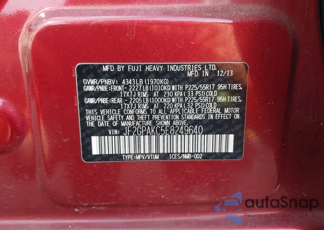 JF2GPAKC5E8249640: 44150643