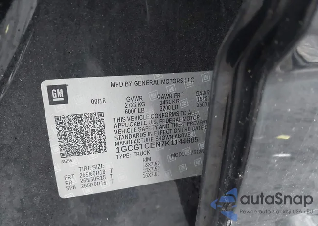 1GCGTCEN7K1144685: 44150705