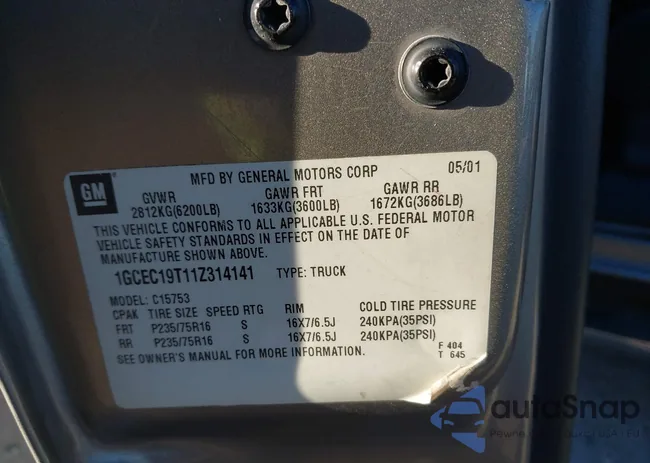 1GCEC19T11Z314141: 44150730