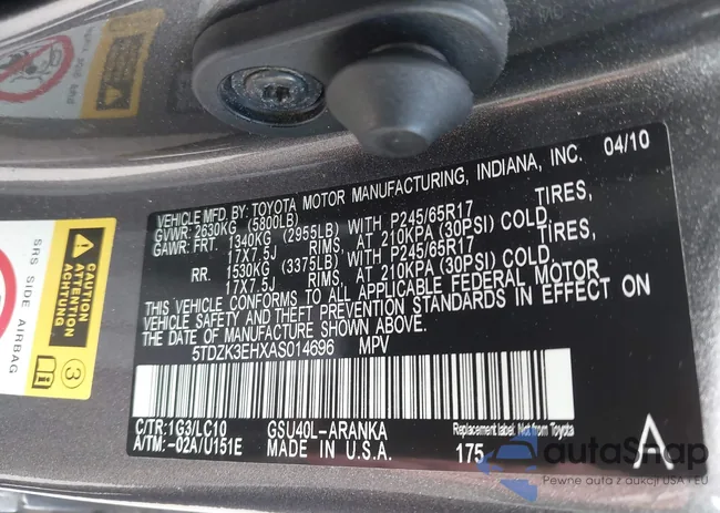 5TDZK3EHXAS014696: 44150804