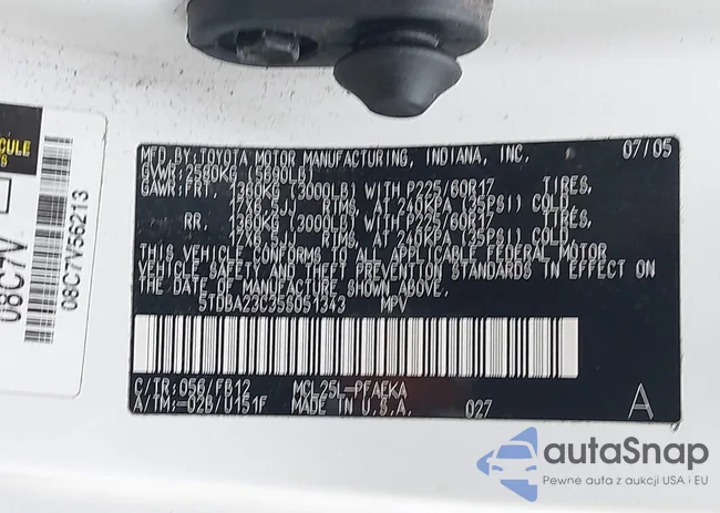 5TDBA23C35S051343: 44150815