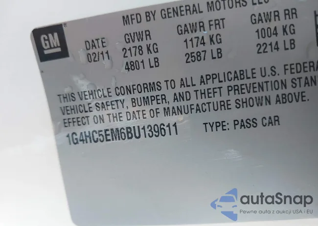 1G4HC5EM6BU139611: 44150877