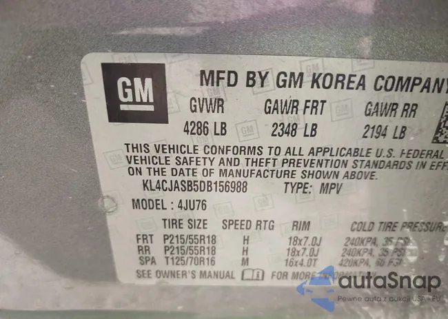 KL4CJASB5DB156988: 44151024