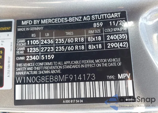 W1N0G8EB8MF914173: 44151046