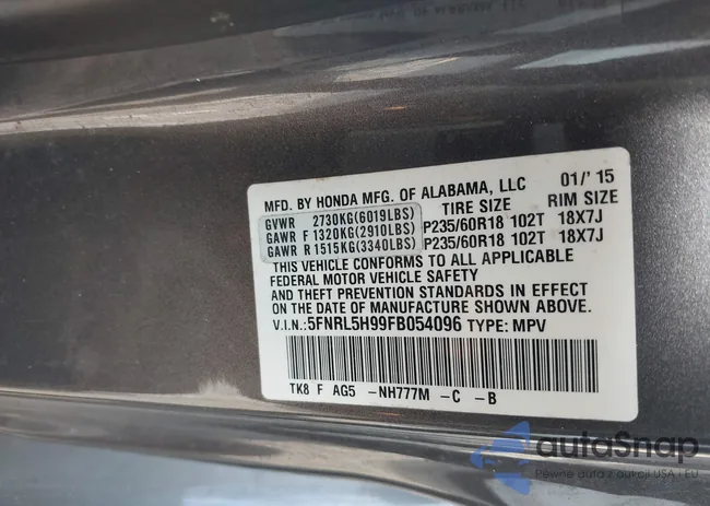 5FNRL5H99FB054096: 44150110