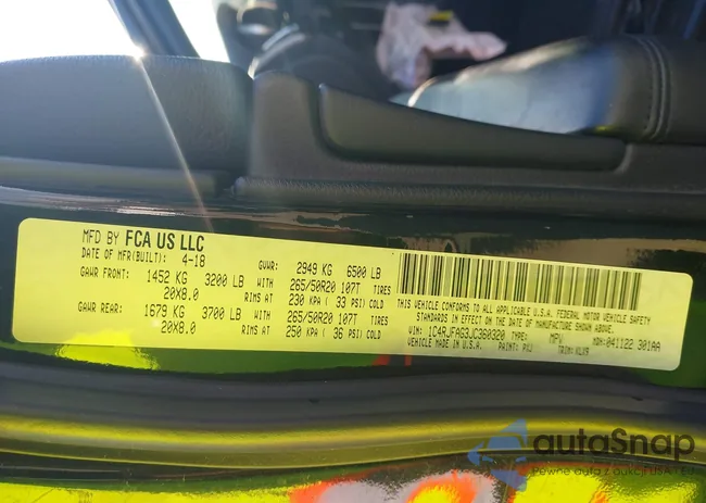 1C4RJFAG3JC360320: 44150156