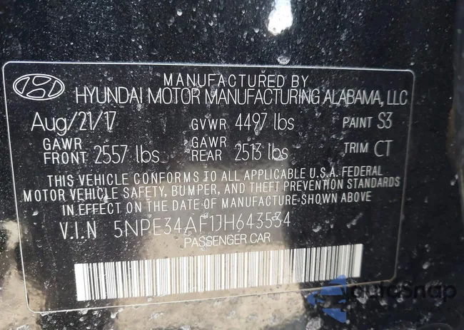 5NPE34AF1JH643534: 44150229