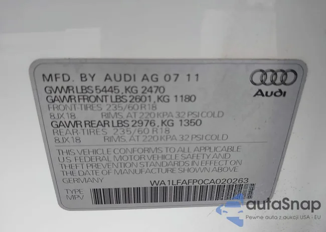 WA1LFAFP0CA020263: 44150295