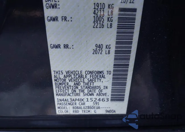 1N4AL3AP4DC152463: 44150320