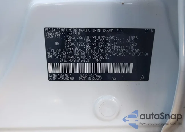 2T3ZFREV9FW134962: 44150323