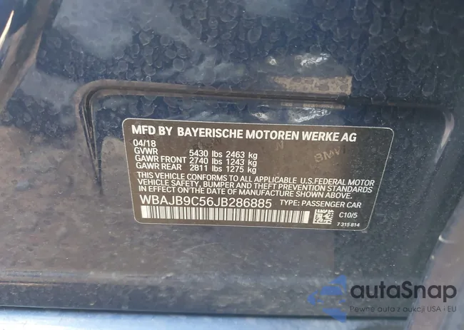 WBAJB9C56JB286885: 44150365