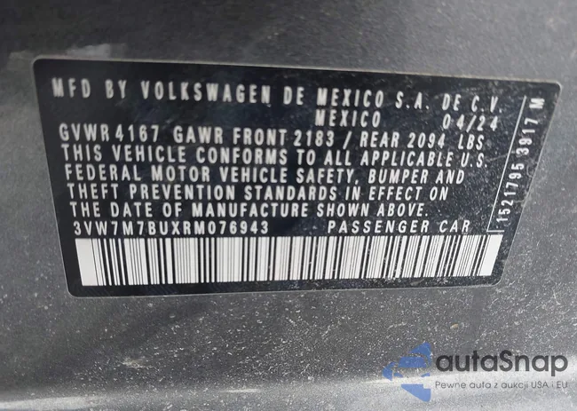 3VW7M7BUXRM076943: 44151493
