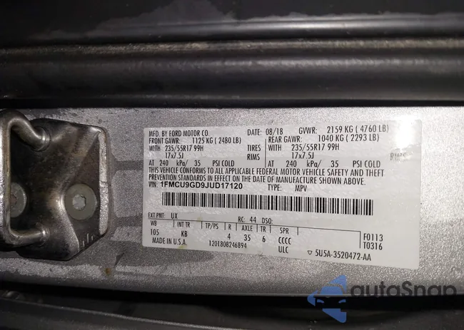 1FMCU9GD9JUD17120: 44151498