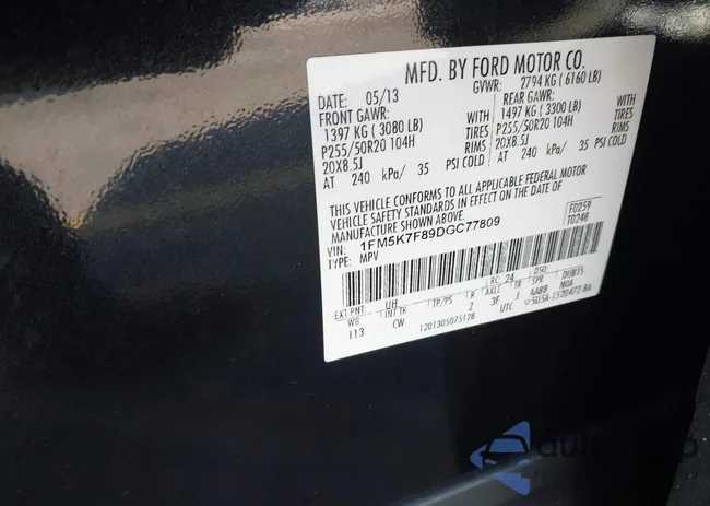 1FM5K7F89DGC77809: 44151503