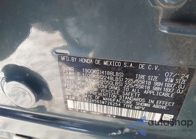 3CZRZ2H56SM726254: 44151527