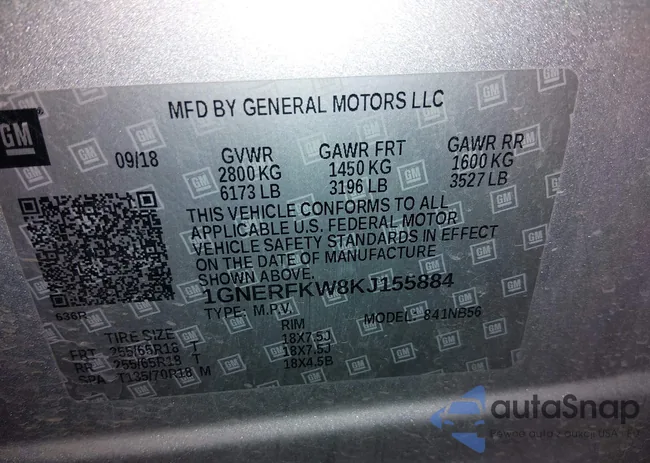 1GNERFKW8KJ155884: 44151543