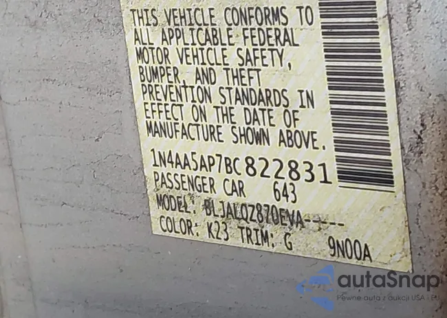 1N4AA5AP7BC822831: 44151563