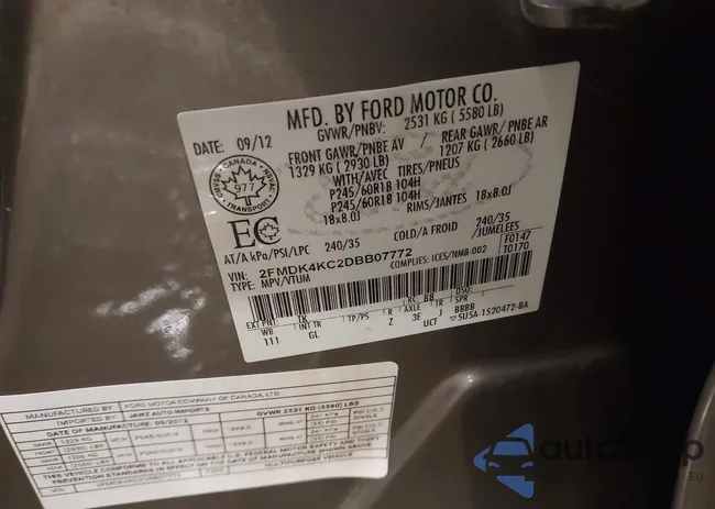 2FMDK4KC2DBB07772: 44151593