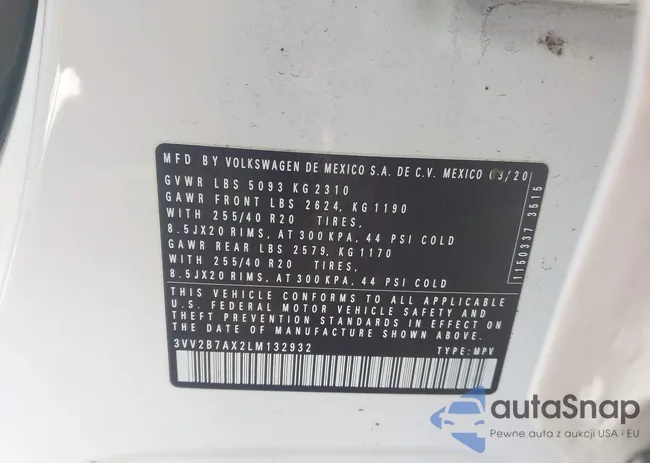 3VV2B7AX2LM132932: 44151599